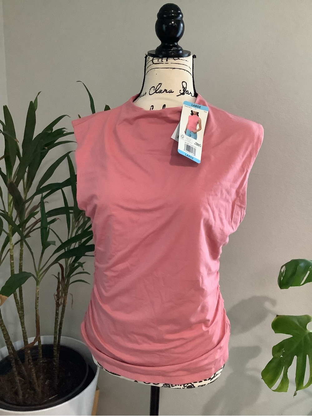 Rebecca Minkoff Rose Pink Sleeveless Crewneck Tank
